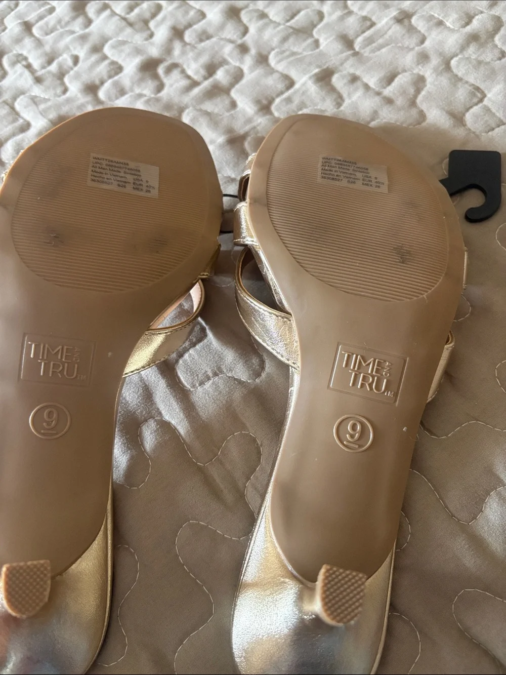 Time and Tru Women's Kitten Heel Mule Sandals size 9